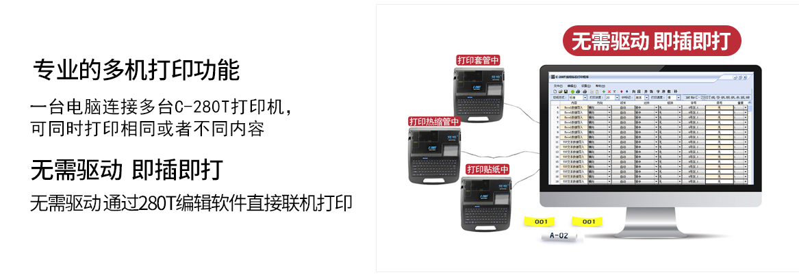 丽标C-280T线号机